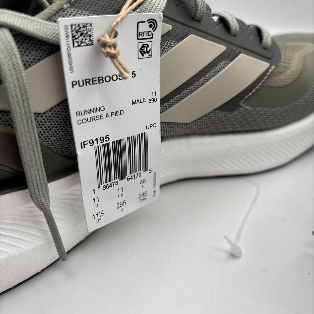 adidas PureBoost 5 Olive Strata Mens Sz 11.5 Running Shoes IF9195 New w/Tags - Picture 8 of 8